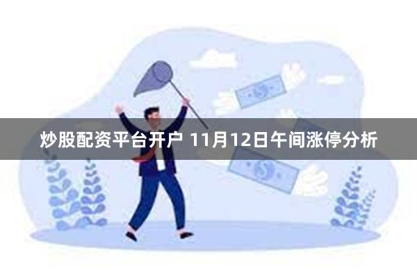 炒股配资平台开户 11月12日午间涨停分析