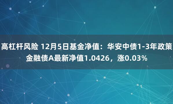 高杠杆风险 12月5日基金净值：华安中债1-3年政策金融债A最新净值1.0426，涨0.03%